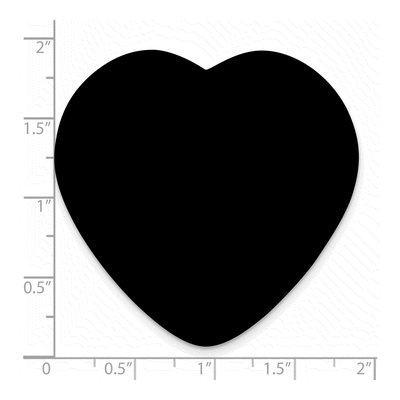 Engravable Black Aluminum Heart Plates, Set of 6 – view 2