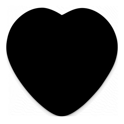 Engravable Black Aluminum Heart Plates, Set of 6
