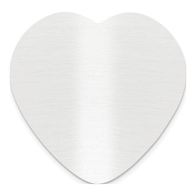 Heart Satin Aluminum Plates, Set of 6