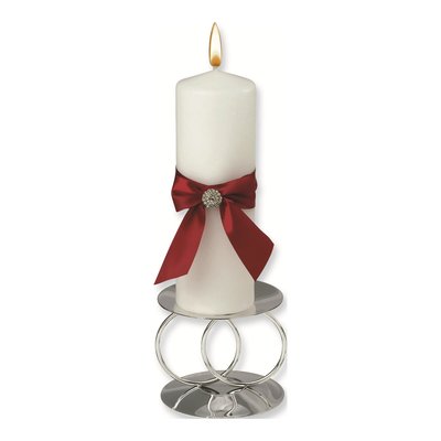 Red Allure Pillar Candle with Crystal Accents