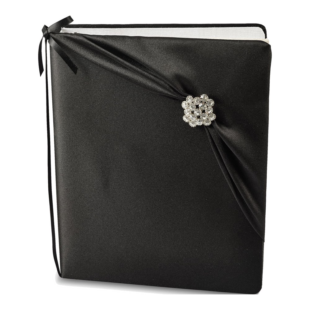 Black Satin Wedding Memory Book