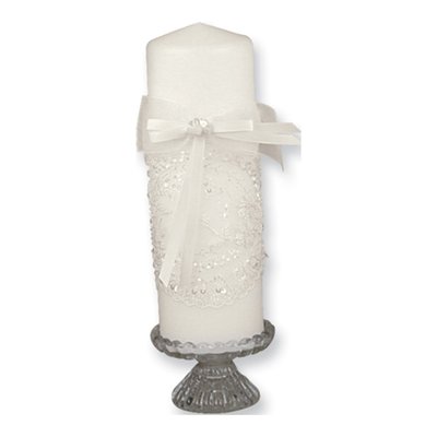 Ivory Victorian Pillar Candle