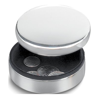 Silver-Plated Lift-Off Lid Round Gift Box