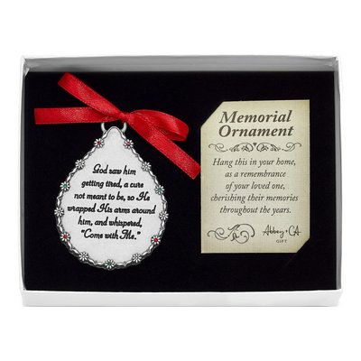 In Loving Memory Teardrop Memorial Ornament, Engravable – view 2