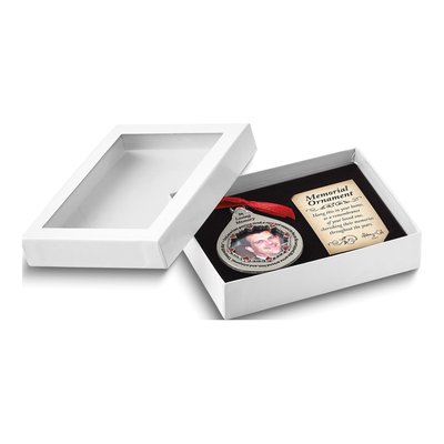 In Loving Memory Pewter Photo Ornament for Him – view 4