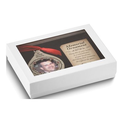 In Loving Memory Pewter Photo Ornament for Him – view 5
