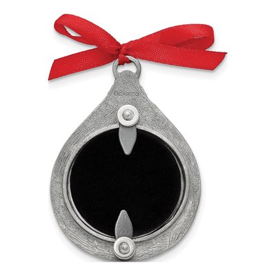 In Loving Memory Pewter Teardrop Photo Ornament – view 3