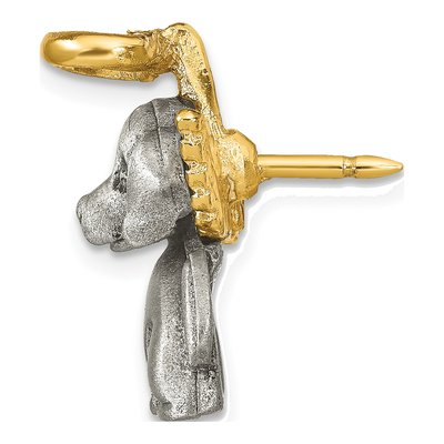 Pewter Dog Angel Lapel Pin – view 2