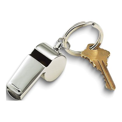 Stainless Steel Coach Whistle Key Ring
