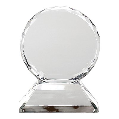 6.75" Optic Glass Trophy/Award with Gift Box