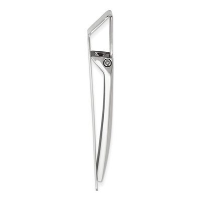 Men's Silver-Tone Hinged Money Clip, Engravable – view 2