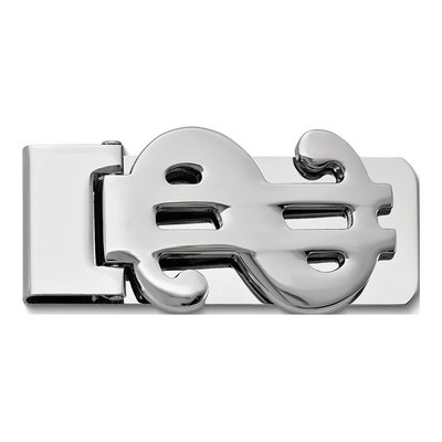 Silver-Tone Dollar Sign Hinged Money Clip
