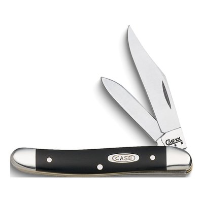4.5 Inch Case Synthetic Handle Black Handle Medium Jack Pocket Knife With Tru-Sharp Stainless Steel Blades