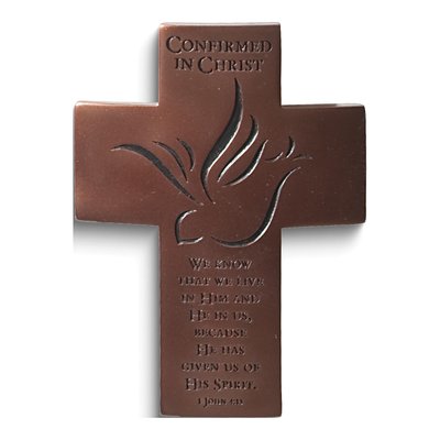 Confirmed in Christ Verse Stone Resin Wall Cross