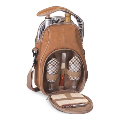 Brava Caramel Wine & Cheese Tote for 2