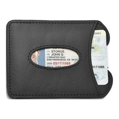 Storus Black Leather & Steel Money Clip – view 4