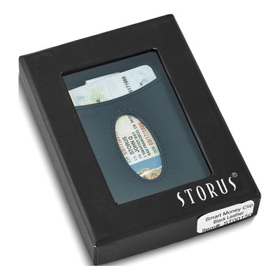 Storus Black Leather & Steel Money Clip – view 6