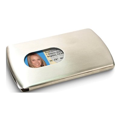 Brushed Stainless Steel Engravable Card Case