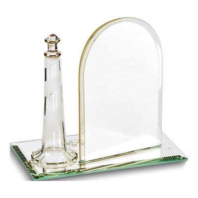 Glass Baron Footprints In The Sand Lighthouse Figurine – view 2