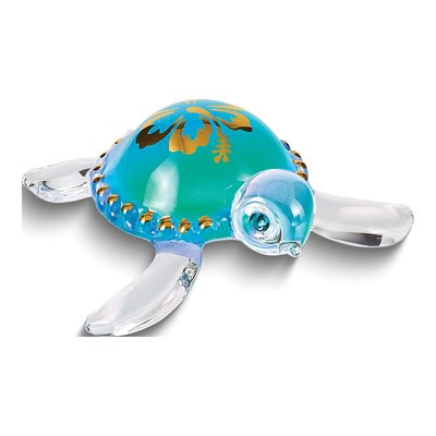 Aloha Sea Turtle Handcrafted Glass Figurine