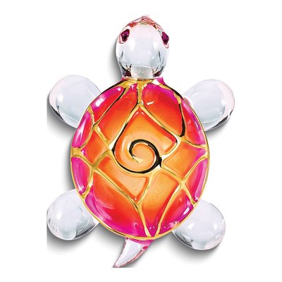 Sunrise Turtle Glass Figurine with 22k Gold Trim – view 4