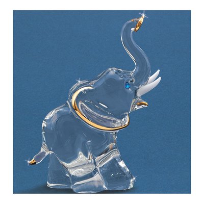 Elephant Handcrafted Glass Figurine – view 3