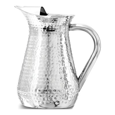 48 oz Hammered Stainless Steel Water Pitcher