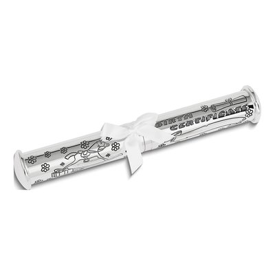 Silver-Plated Birth Certificate Holder