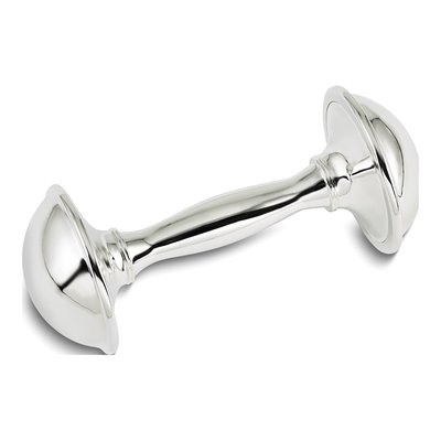 Silver-Plated Dumbbell Baby Rattle