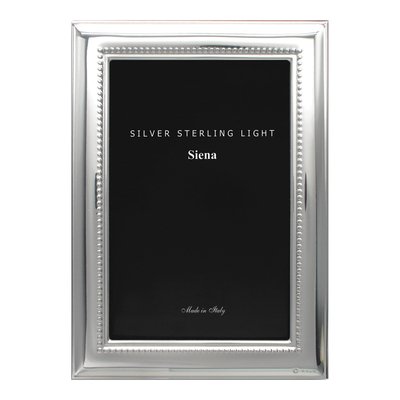 Silver-Tone Beaded 7.5x9.5 Picture Frame