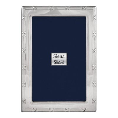 Silver-Tone Reed & Ribbon 4x6 Picture Frame