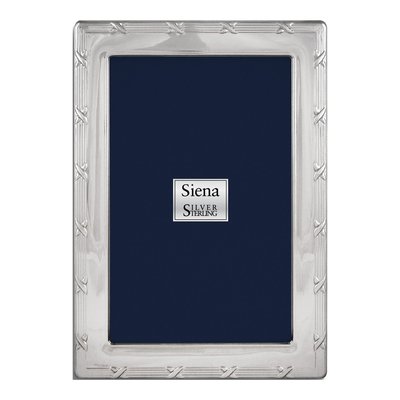 Silver-Plated Reed & Ribbon Photo Frame