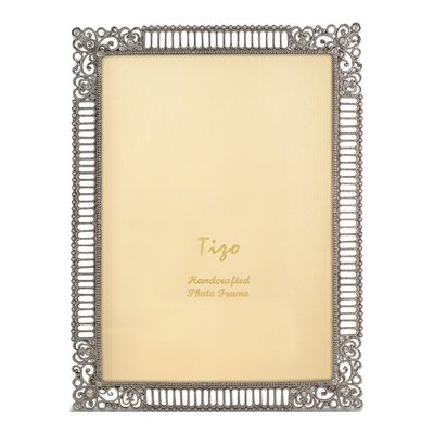 Silver-Tone Photo Frame with Crystal Accents 4x6