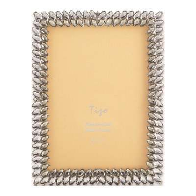Jeweltone Silver-Plated Photo Frame with Crystals
