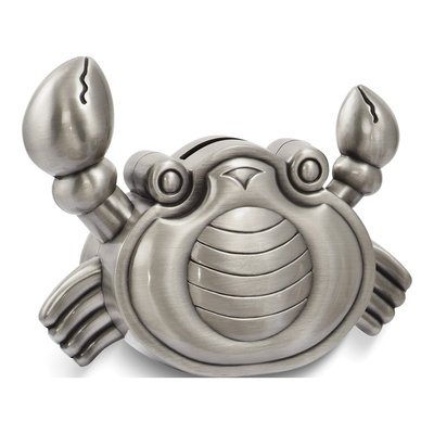 Crab Pewter-Tone Metal Bank