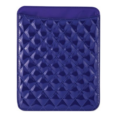 Blue Patent Polyurethane Tablet Holder Case
