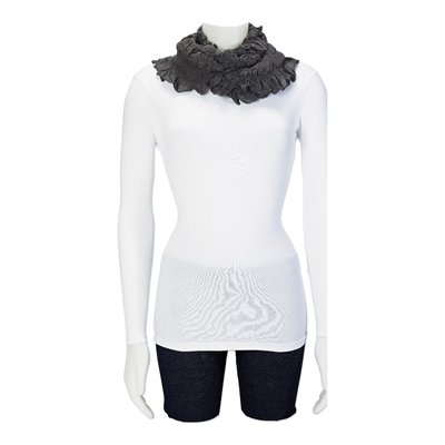 Grey Viscose Fashion Scarf - Lightweight Accessory – view 2