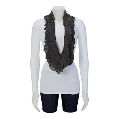 Grey Viscose Fashion Scarf - Lightweight Accessory