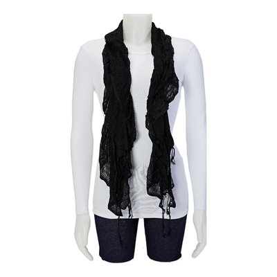 Black Viscose Fashion Scarf – view 2