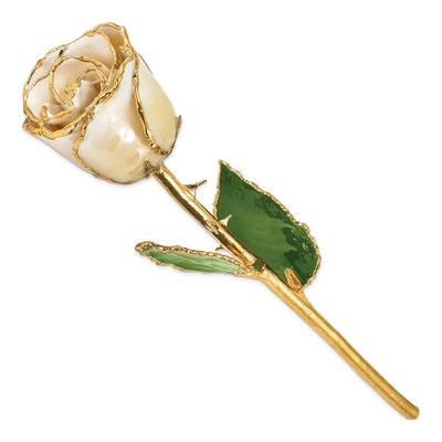 Real Preserved Rose, 24K Gold Trim – view 2