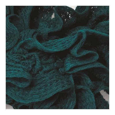 Green Knitted Frill Acrylic Fashion Scarf – view 2
