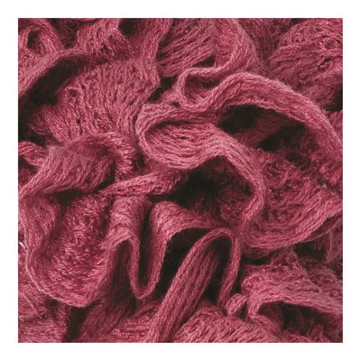 Dark Pink Knitted Frill Scarf - Acrylic Fashion Scarf – view 2