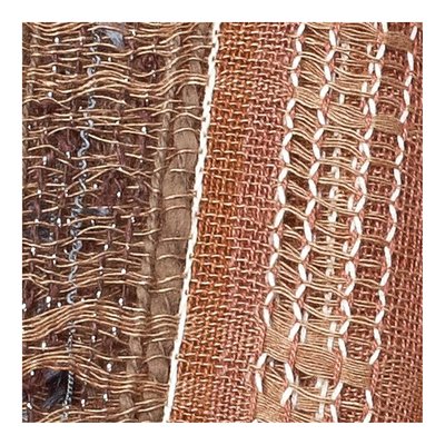 Brown Striped Viscose Fashion Scarf – view 2