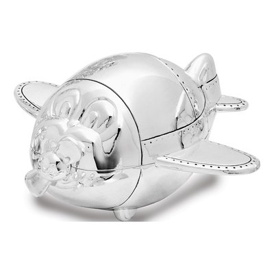 Silver-Plated Airplane Bank