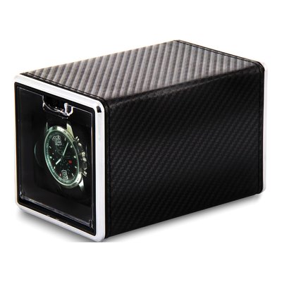 Carbon Fiber Fabric Single Watch Winder - Rotations