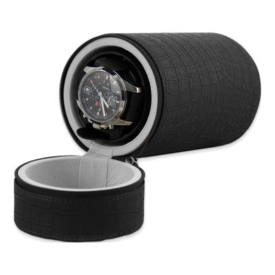 Black Croco-Texture Travel Watch Winder – view 2