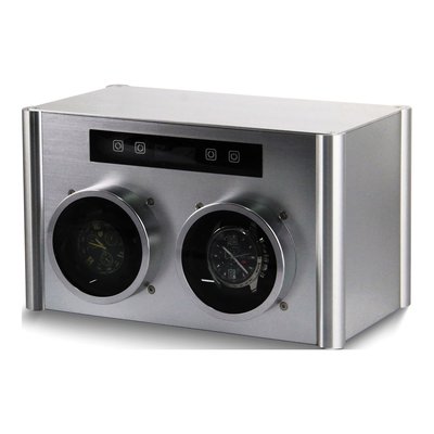 Rotations Silver-Tone Double Watch Winder, AC Powered