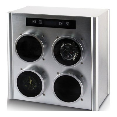 Rotations Silver-Tone 4-Watch Winder, AC Powered