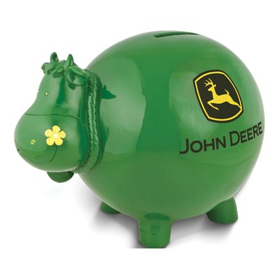 John Deere Green Cow Coin Bank