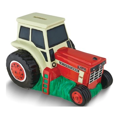 Red & White IH Tractor Bank